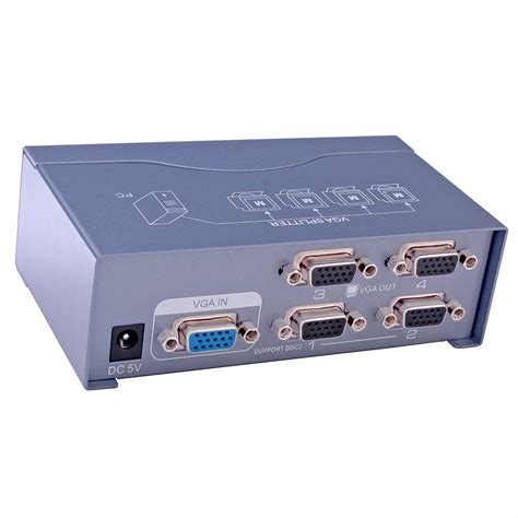 1 to 4 vga distribution box|vga box splitter.